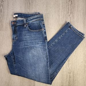 Eileen Fisher Size 10 Organic Cotton Stretch Straight Ankle Jean
